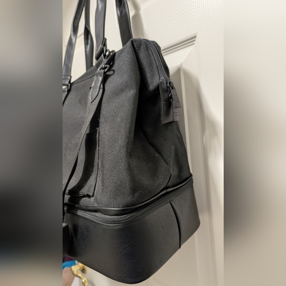 BEIS mini weekender tote Bag Black Carry On Sized - Picture 5 of 9
